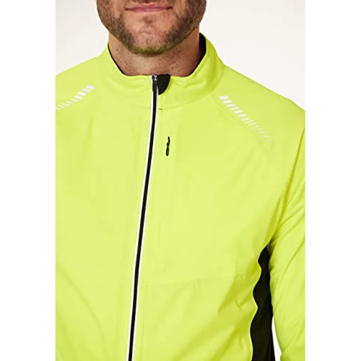 Endurance Wales, Herren Velojacke, wasserdicht und atmungsaktiv, Gelb, 3XL mit Rückentaschen – Bild 4