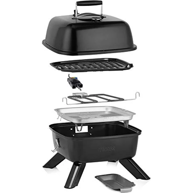 Hybridgrill - geeignet als Holzkohle/Elektro Tischgrill Garten Balkon Camping – Bild 5