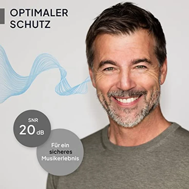 Senner Gehörschutzstöpsel MusicPro, Hi-Fi Ohrstöpsel für Konzert und Festival, transparent, SNR 20 dB, hypoallergen, inkl. Aluminiumbehälter – Bild 5