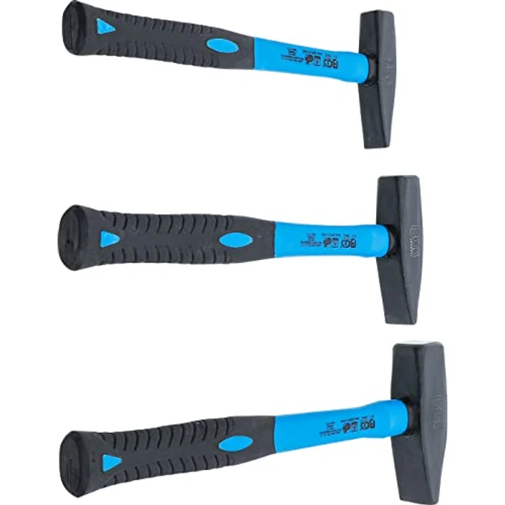BGS Schlosserhammer-Satz DIN 1041 Fiberglasstiel 3-tlg 300, 500, 800g Handhammer – Bild 6