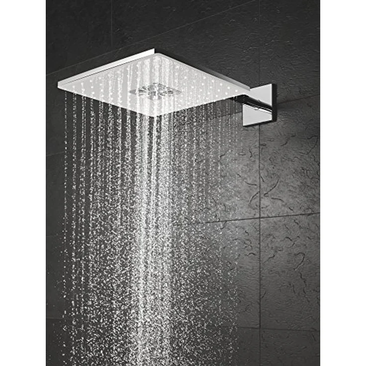 Grohe Rainshower SmartActive Kopfbrausen-Set 310 Cube, 31 x 31 cm, 25 l/min, Wandmontage, Moonwhite/Chrom – Bild 5