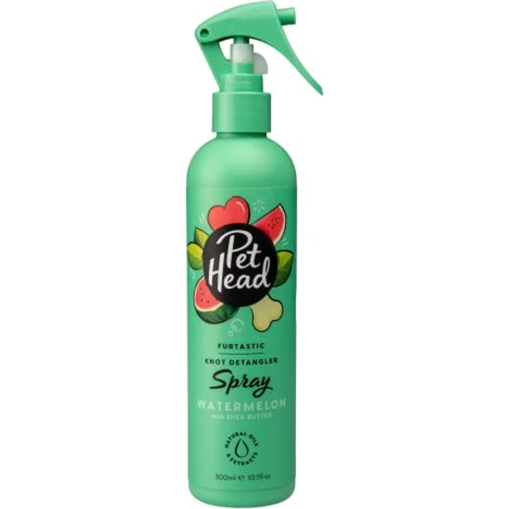 PET HEAD Entwirrungsspray für Hunde 300 ml, Furtastic, Wassermelonenduft, Pflegt & macht langes, lockiges Hundefell weich, Hypoallergen, pH-neutral, Vegan & tierversuchsfrei, Sanfte Formel für Welpen – Bild 1