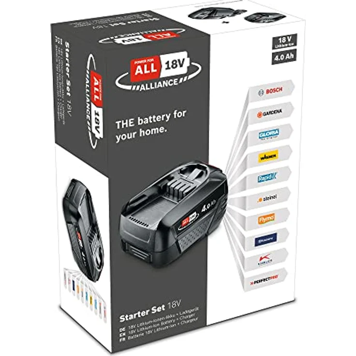 Bosch Home and Garden Alliance Starter Set 1600A02A4U Werkzeug-Akku und Ladegerät 18V 4Ah Li-Ion – Bild 6