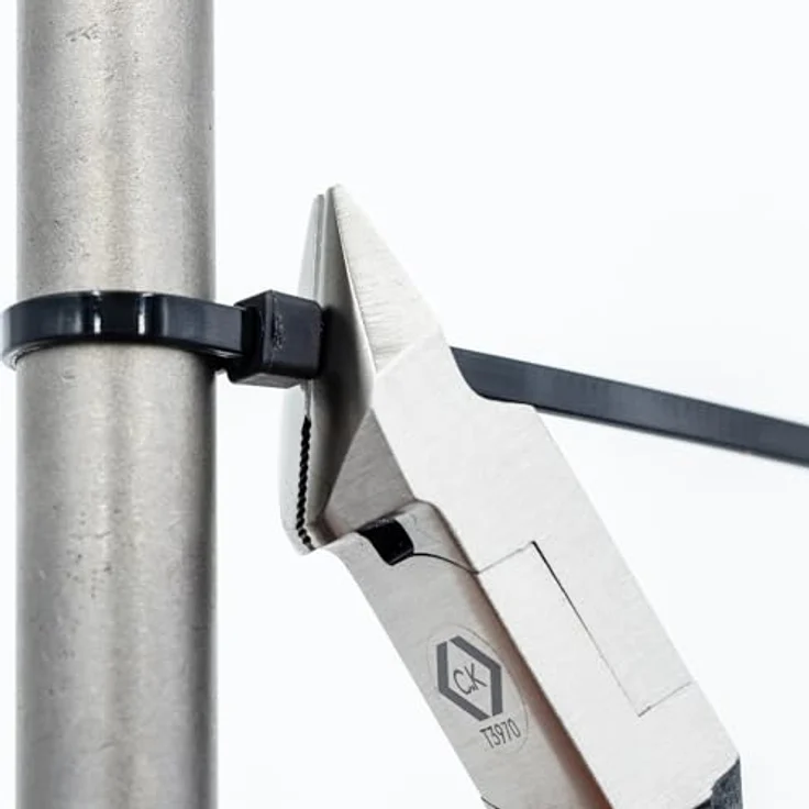 C.K T3970 Kabelbinder-Installationsschneider, ergonomische Kunststoffschere mit integrierter Spannfunktion und rutschfestem Griff – Bild 3