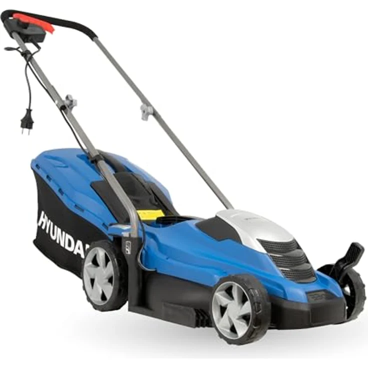Hyundai Elektro-Rasenmäher LM3301E, 1.300 W mit 33 cm Schnittbreite und Mulchfunktion für Rasenflächen bis 400 m² – Bild 1