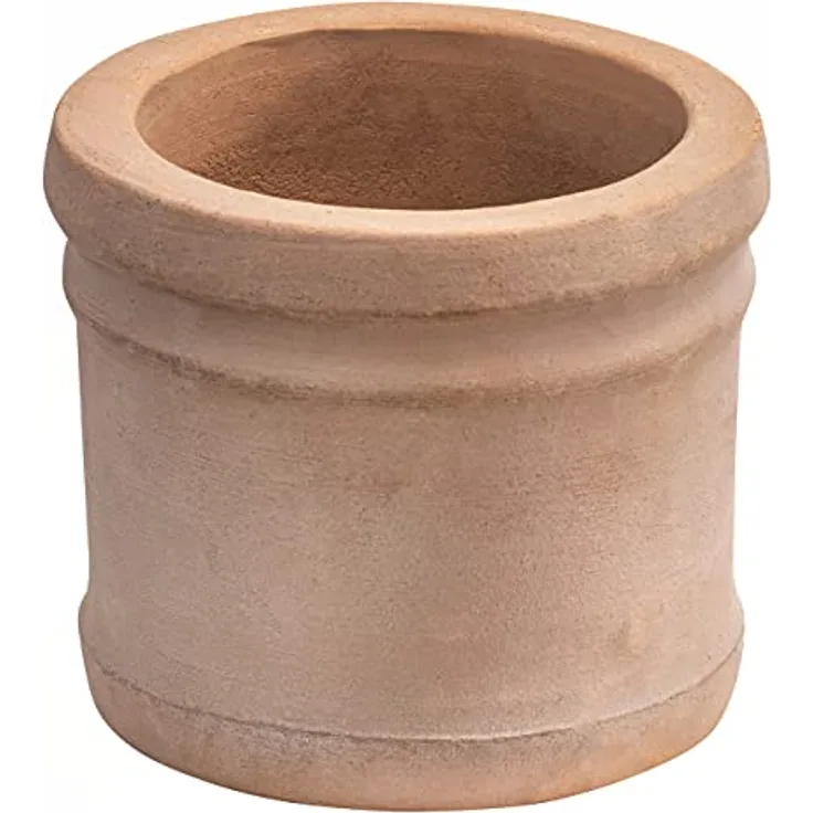 Dehner Pflanztopf Brescia, Ø 17 cm, Höhe 16 cm, Terrakotta, Hellbraun