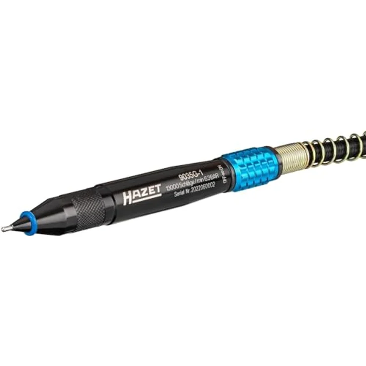 Hazet 9035G-1 Druckluft-Gravierstift, robustes Metallgehäuse, schallgedämpft, präzise Kennzeichnung von Metall, Stein, Keramik und Kunststoff bis HRC55 – Bild 6