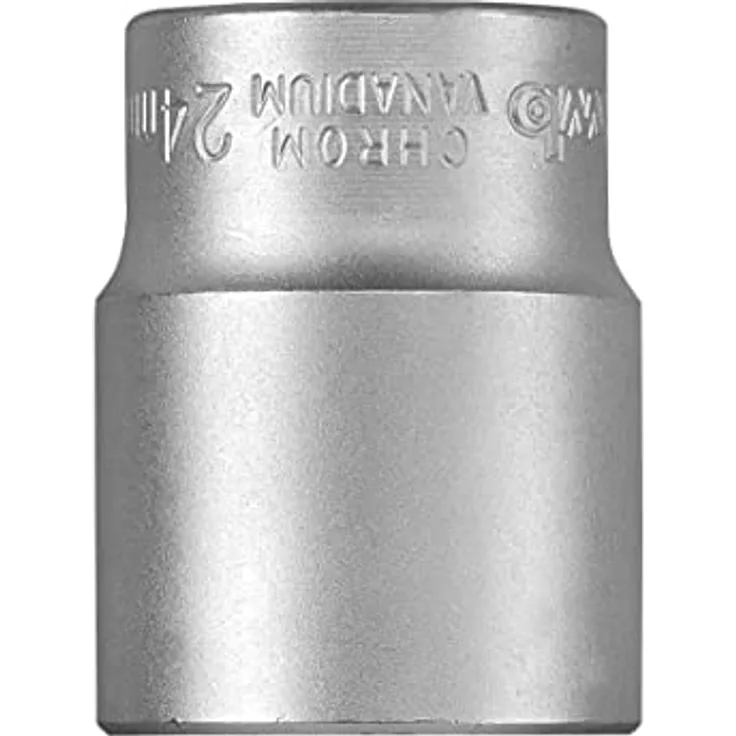 kwb Bit- und Steckschlüsselset PROFI, 1/2″ Steckschlüssel Einsätze aus CV-Stahl, matt verchromt, Wellenprofil für bessere Kraftübertragung