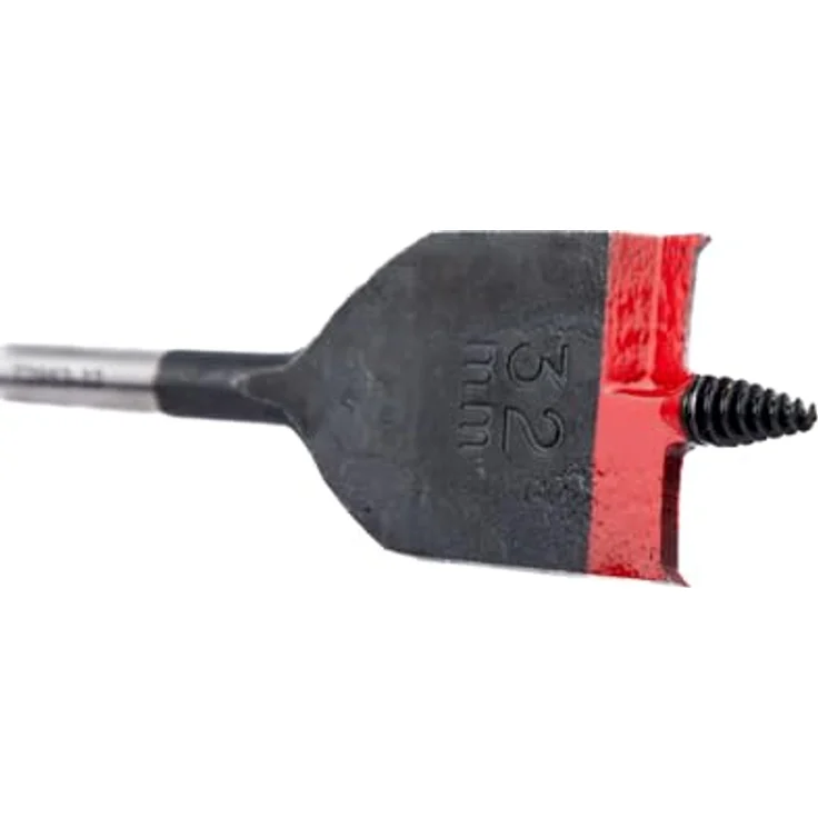 C.K Tools Vorteck Flachfräsbohrer 32 mm x 152 mm, Selbstziehende Gewindespitze, 1/4 Zoll Hex Quick Lock Schaft, Carbonstahl, schnelldrehend für Holz, Kunststoff und Verbund, CK T2953-32 – Bild 3