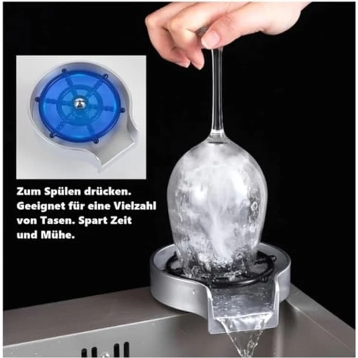 Faizee Möbel Edelstahlspüle Quantum 75x45cm mit Nanotechnologie, Silber - Preisvergleich – Bild 5