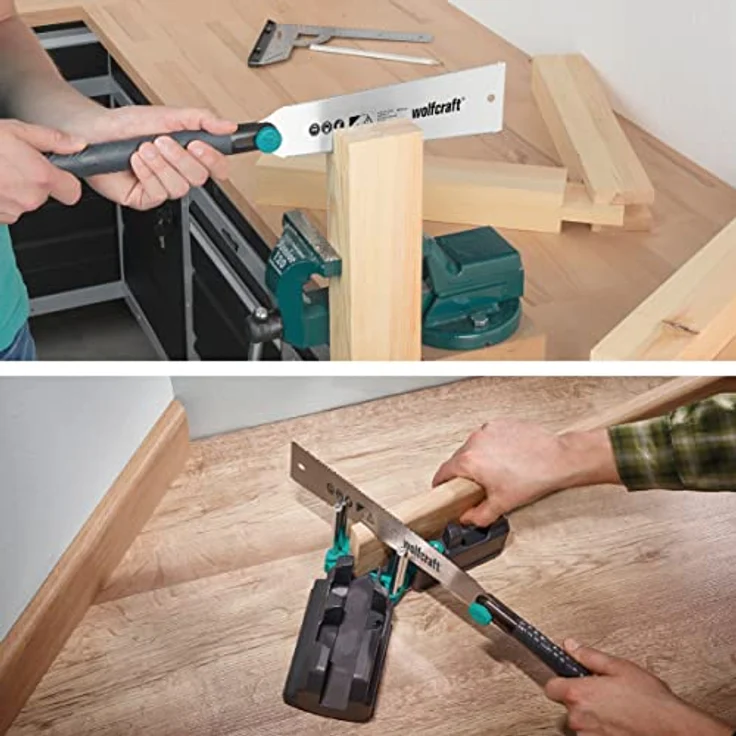 wolfcraft Japansäge 6951000 beidseitig verzahnte Ryoba Handsäge ideal für die Bearbeitung von Holz und Kunststoff 240mm Sägeblatt – Bild 5