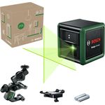 BOSCH Punkt- und Linienlaser Quigo Green - Kreuzlinien-Laser im eCommerce-Karton
