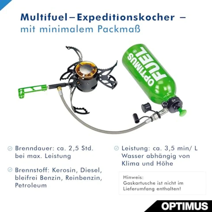 Optimus Nova, Multifuel Campingkocher mit patentiertem Brenner und kompakter Aufbewahrungstasche – Bild 2