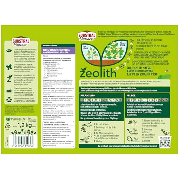 Substral Naturen Langzeitdünger für Rhododendron, Hortensien und Azaleen - 1,2 kg, organisch-mineralisch, für bis zu 3 Monate Blütenpracht – Bild 3