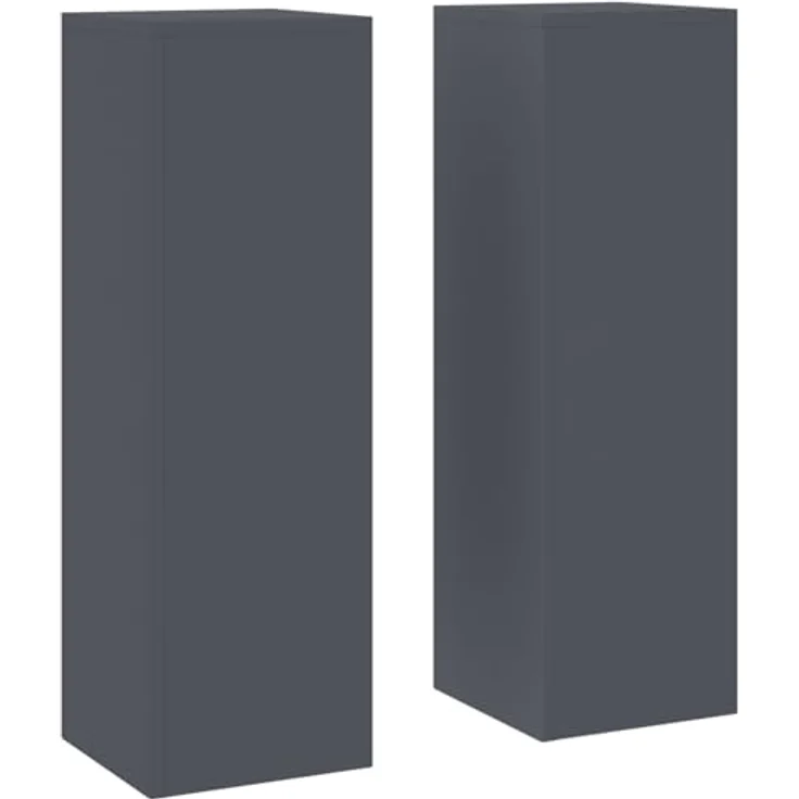 vidaXL Blumenständer Pflanzenständer Set von 2 Anthrazit Kaltgewalzter Stahl (2 St) - Modernes Design, kaltgewalzter Stahl, wetterfest – Bild 1