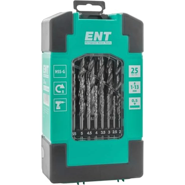 Ent European Norm Tools - ENT 25-tlg. HSS-G Holzbohrer-Set - 1 - 13 mm – Bild 3