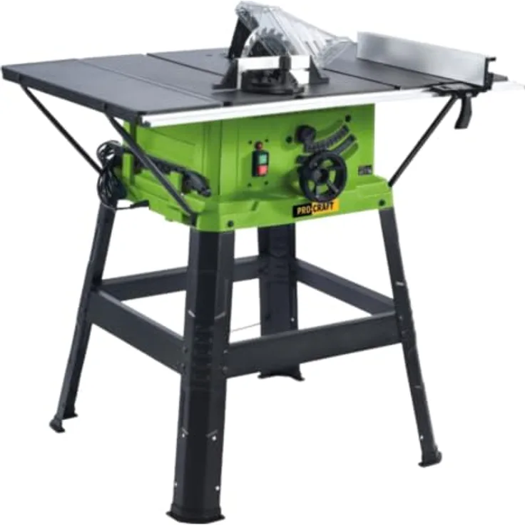 Procraft KR2800 Tischkreissäge 2000 Watt, 254 mm Sägeblatt, einstellbare Neigung bis 45°, max. Schnitthöhe 85 mm