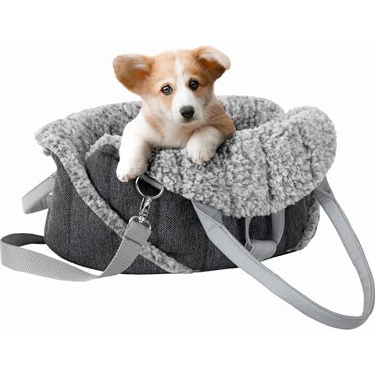 DOGGY Hundetasche, Tragetuch, Tragetasche, Transportbox, Reise, 38x24x28 cm, Schwarz Inari – Bild 2