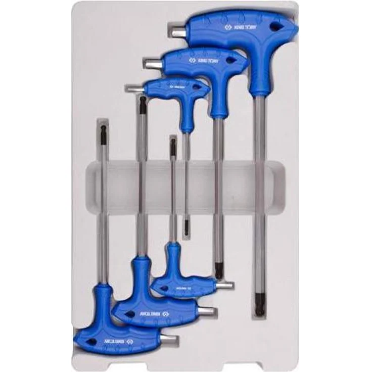 King Juego de Llave Allen Ball Point, Schraubenzieher Set in L-Form, 2-8mm