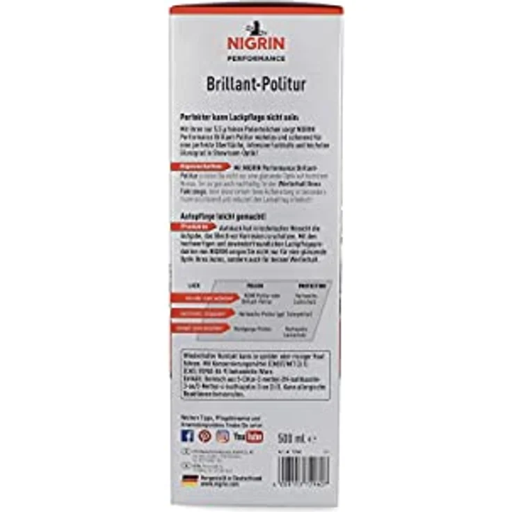 NIGRIN Brillant-Politur 500ml, Hochglanz-Politur für alle Lacke, effektiv gegen Kratzer und Hologramme – Bild 5