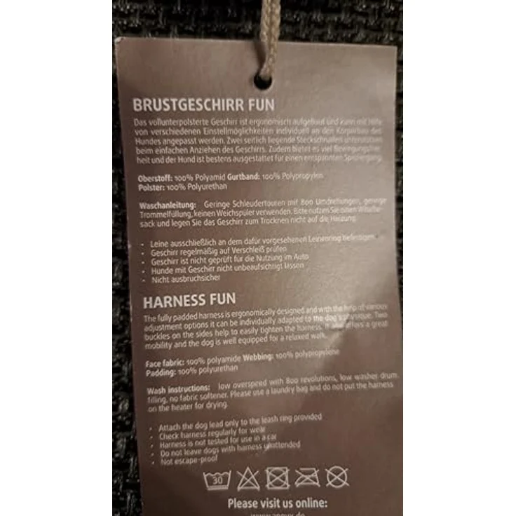 anny-x Brustgeschirr Fun schwarz rot - Gr. M, ergonomisch und rückenschonend mit vollunterlegter Polsterung – Bild 4