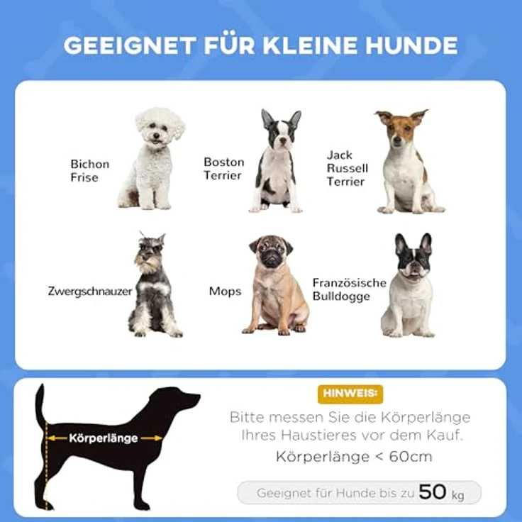 PawHut Erhöhtes Hundebett mit Baldachin, Haustierbett mit UV-Schutz, Hundeliege Outdoor mit Dach, Atmungsaktiv, Taftstoff für Camping Dunkelblau 61 x 46 x 62 cm – Bild 3