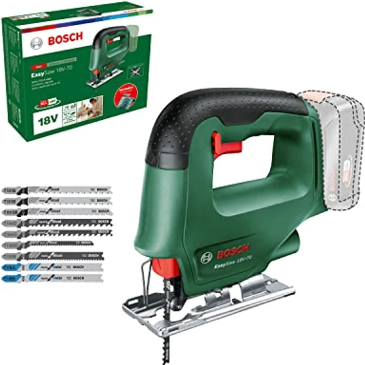 Bosch Akku Stichsäge EasySaw 18V-70 (ohne Akku, 18 Volt System, 1x Stichsägeblatt, im Karton) – Amazon Edition – Bild 1