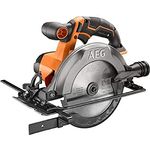 AEG 18 V PRO18V Akku-Handkreissäge BKS18C2-0 (Sägeblatt-Ø 165 mm, Schnitttiefe 90°/45° 57/39,7 mm, werkzeuglose Einstellung, inkl. Sägeblatt, Parallelanschlag, o, Akku & Ladegerät im Karton)