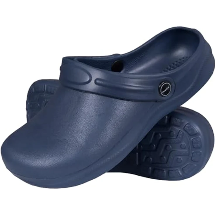 Reis Unisex Clogs, EVA-Kunststoff, Profilsohle, Doppelfunktionsriemen, Blau, Größe 42 – Bild 4