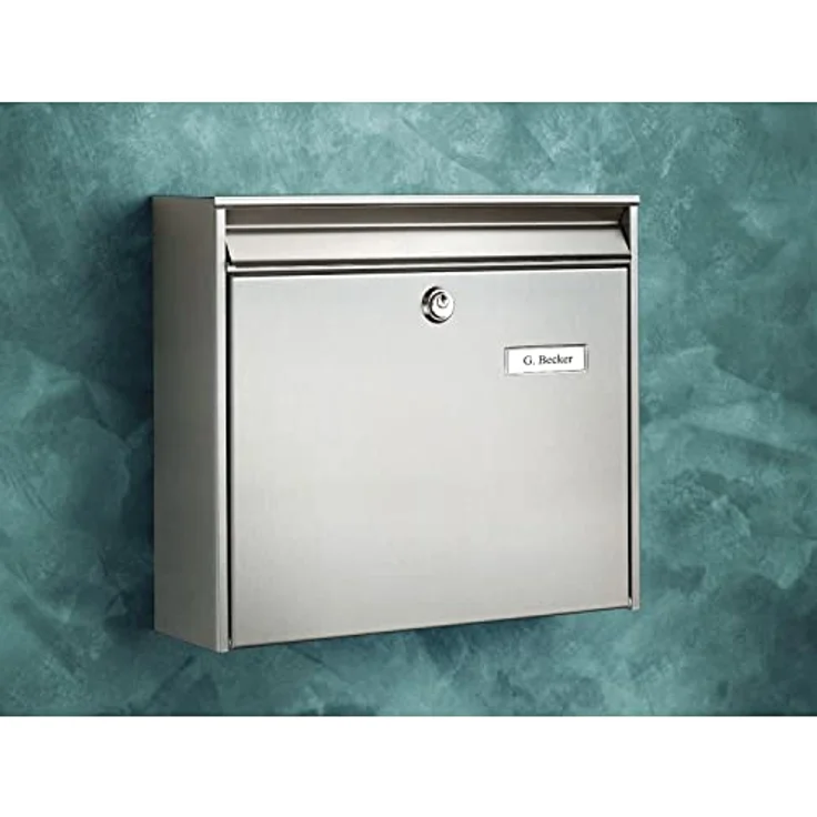 BURG-WÄCHTER, Edelstahl-Briefkasten mit Öffnungsstopp, A4 Einwurf-Format, Borkum 3877 Ni, Edelstahl – Bild 2