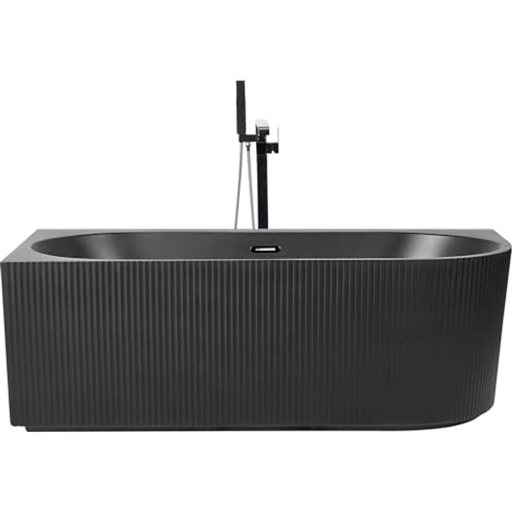 Beliani, Badewanne GOCTA (280 l, 80 cm), mattschwarz, für zwei Personen geeignet – Bild 5