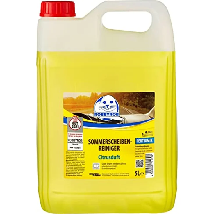 ROBBYROB 8806000000 Sommerscheibenreiniger, biologisch abbaubar, Zitrus Duft, 5 L – Bild 2