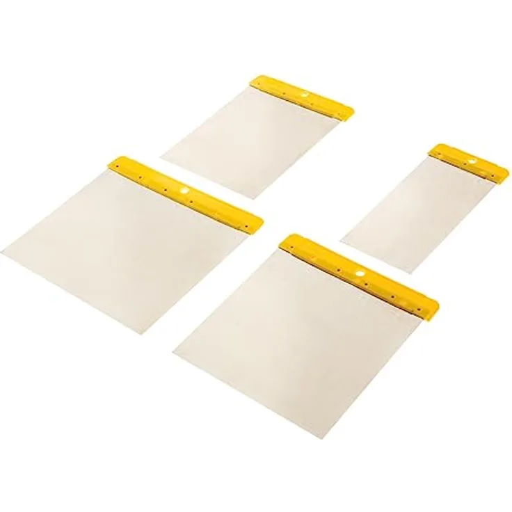 TOPEX Japanspachtel Satz 4-teilig, Elastisch & Unzerbrechlich, Mit handlichem Griff, Klingenbreiten 50-120 mm für Verfüllen & Glätten