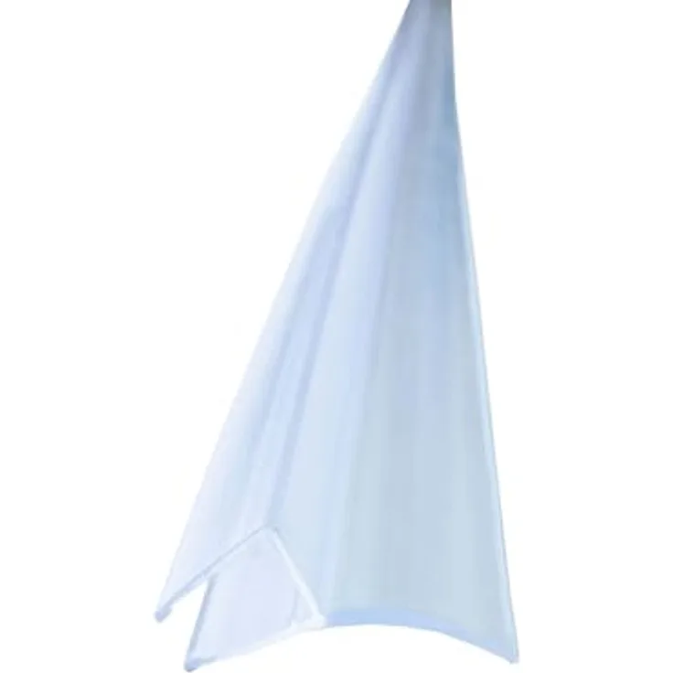 Bagnoxx Wanddichtung Dusche 2m für 6mm Glasstärke, transparente PVC-Dichtung für spritzwasserdichte Wandabschlüsse