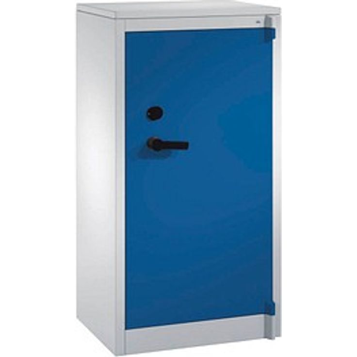 CP Sicherheitsschrank C 4000 Certos, lichtgrau/enzianblau, 5-fache Bolzenverriegelung, Doppelbartschloss, 2 Fachböden, 65 x 50 x 122,6 cm