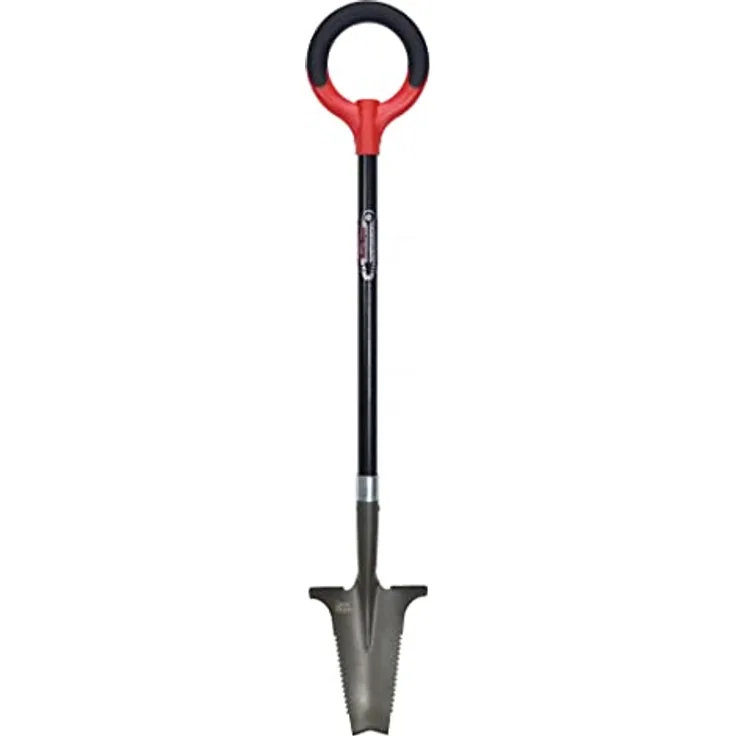 RootSlayer Spaten speziell massiv – Venteo – Rot – Erwachsene – Ultra-scharfe Zähne aus Stahl, extrem robust und leicht
