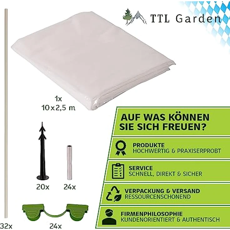TTL Garden Folientunnel Set Flex“ mit PE Folie - Beet Tunnel Bögen Foliengewächshaus – Bild 8
