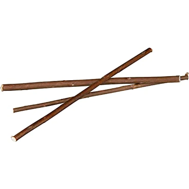 TRIXIE Kauspielzeug Weidenhölzer, 20 Stück für Kleinnager und Kaninchen, 18 cm lang aus 100% Naturmaterialien