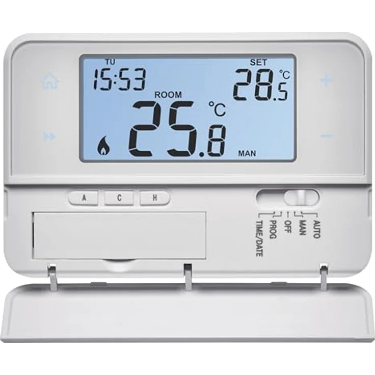 EMOS Digitaler Raumthermostat, programmierbar mit OpenTherm-Unterstützung, verkabelt, weiß, 12,6 x 8,4 x 2,6 cm – Bild 4