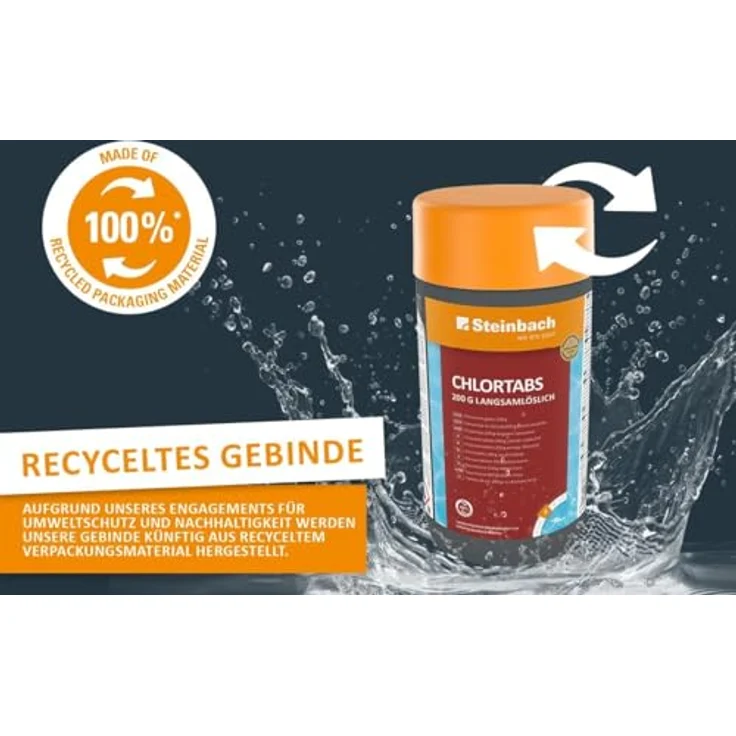 Steinbach Chlordosierschwimmer Mini Ø 12,5 cm mit Chlortabs 20 g, Poolpflege-Set für Dauerdosierung & Schockchlorung, ideal für kleine Pools & Whirlpools mit Dosierregler – Bild 3