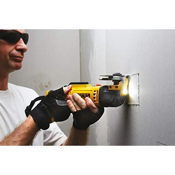 DeWalt Multi-Tool- Multifunktionswerkzeug 18 Volt, 2,0 Ah Akku, bürstenlos, LED-Arbeitslampe, Airlock-System, inkl. 35-teiliges Zubehör-Set, 2 Akkus, Schnell-Ladegerät und TSTAK Box II DCS355D2 – Bild 15