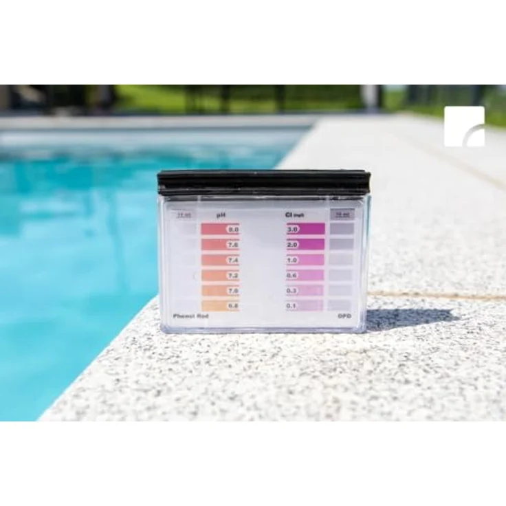 STEINBACH Testkit für pH-Wert und freies Chlor, Pooltest Starter-Kit mit 40 Tabletten Chlor DPD1 und pH-Wert Phenol Red, robuste Kunststoffverpackung, schnelle und einfache Messung – Bild 3