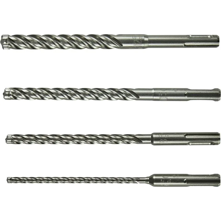 Makita Holzbohrer Makita NEMESIS II E-14912, SDS-PLUS Betonbohrer-Set, 12 Stück, Vierschneider, Vollhartmetallkopf
