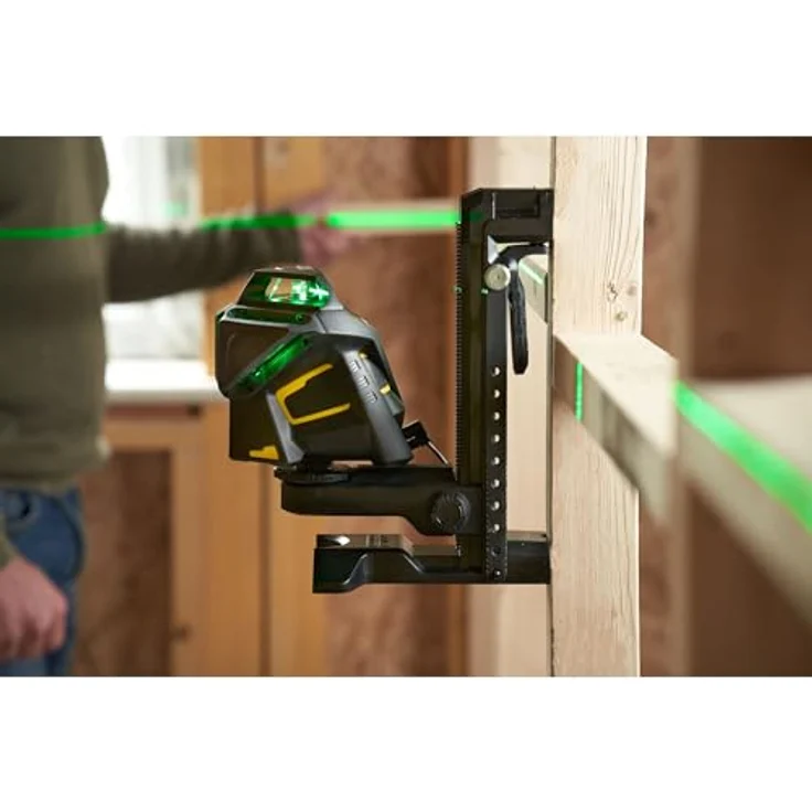 Stanley FatMax Linienlaser X3G (selbstnivellierend, mit grüner Diode und Lasersichtbrille, 3x 360°Linien, Genauigkeit: 3mm-10m, inkl. Ladegerät und Transportkoffer, bis 60 m mit Detektor) FMHT1-77356 – Bild 6
