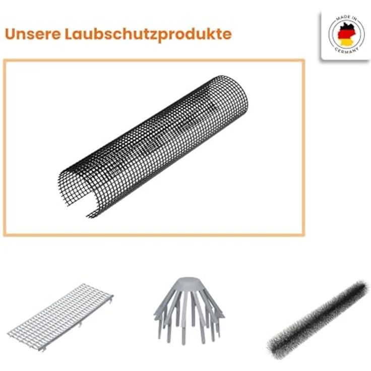 INEFA Laubschutzgitter 2m x 68mm, PVC Dachrinnen Laubschutz, schwarz, Made in Germany, witterungsbeständig, einfache Montage – Bild 3