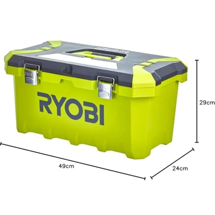 Werkzeugkasten 49 cm - 33 L - RYOBI Werkzeugkoffer Werkzeugkiste mit Metallbefestigungen – Bild 8