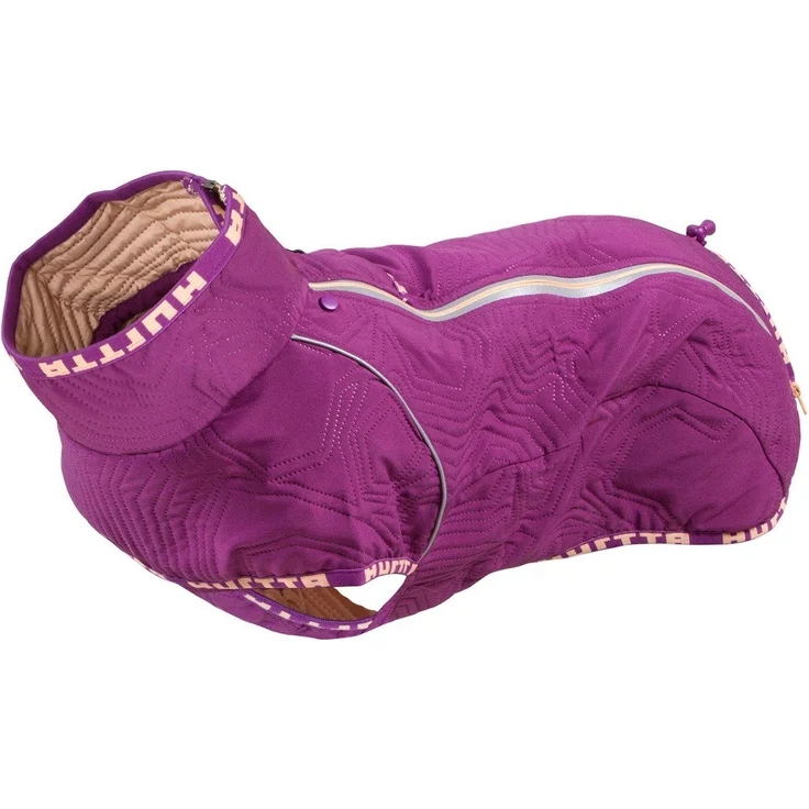HURTTA Hundemantel Casual Steppjacke Quilted violett, warm und weich, XL-Passform, gut sichtbare Reflektoren – Bild 1