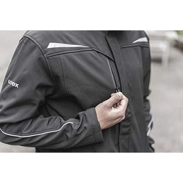 UVEX Herren-Softshelljacke uvex syneXXo in schwarz, Regular Fit, Größe XL – Bild 6