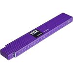 TOX Zollstock 2m in lila - Meterstab aus Buchenholz mit Winkelmessfunktion und farbigen Dezimalzahlen