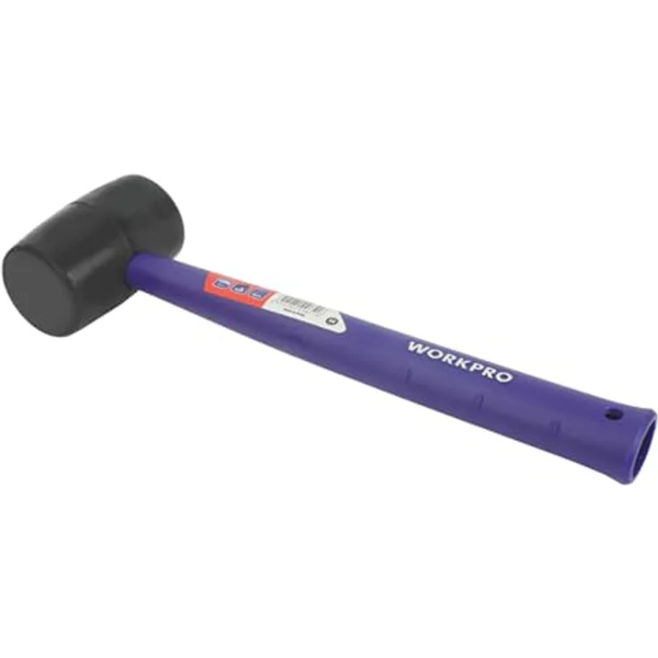 WorkPro WP241041, Gummihammer 450g mit leichtem PP-Hohlgriff, zug- und biegesteif – Bild 3